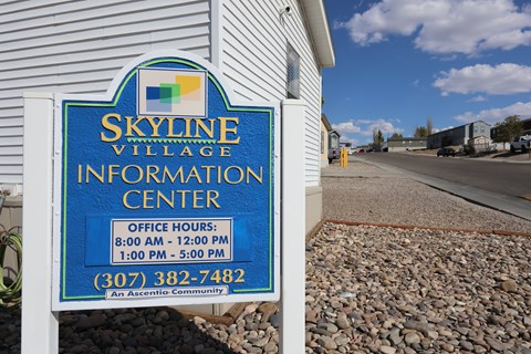 Information Center Signage at Skyline Village, Rock Springs, WY, 82901