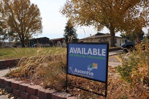 Decorated Entry Sign at West Winds, Cheyenne, WY