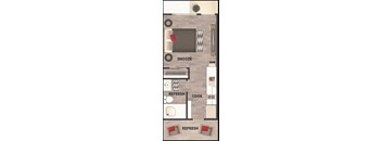 a floor plan of a house with different items on it