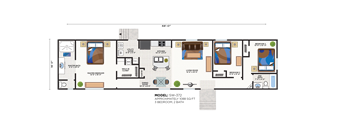 the elite residence floor plan at Country Oaks in  San Antonio, TX