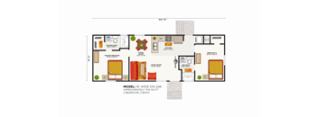 a floor plan of a small house at West Park Plaza in Grand Island, NE
