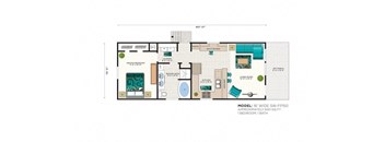 a floor plan of a house at Buckingham Village in Universal City, TX