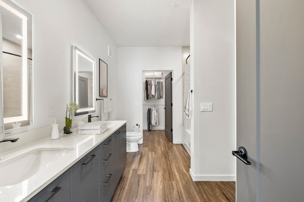 Double Vanity Bathroom at Azalea Luxury Apartments, Tampa