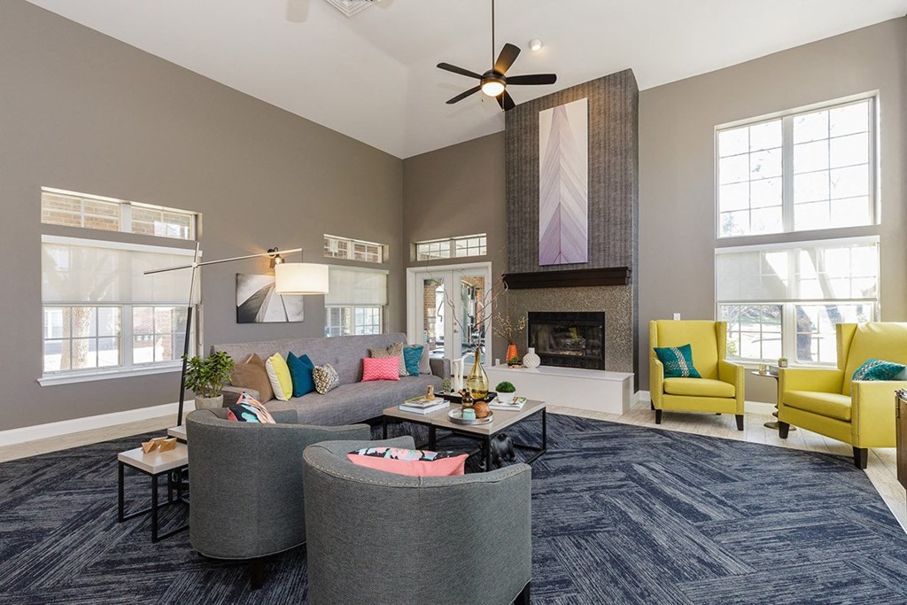 Clubhouse with Wi-Fi at Reflection Cove Apartments in Manchester, MO