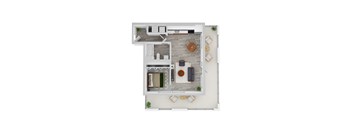 1 Bed F Floor Plan at Noca Blu, Chicago