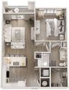 1 Bedroom 1 Bath Floor Plan 1 Bedroom 1 Bath Floor Plan at Volaris, Michigan