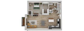 1A Floor Plan at The Westlyn, Minnesota