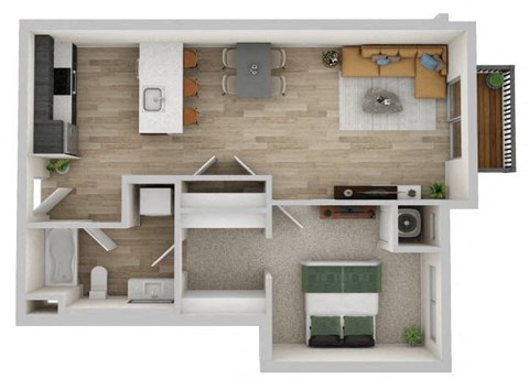 1E Floor Plan at The Westlyn, West Saint Paul, Minnesota