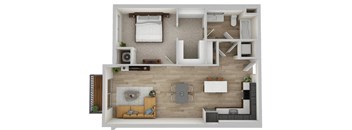 1J Floor Plan at The Westlyn, Minnesota, 55118