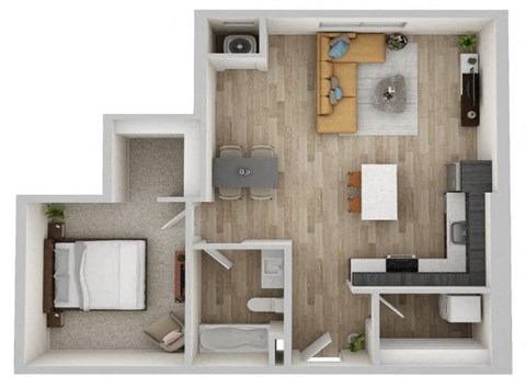1K Floor Plan at The Westlyn, West Saint Paul, 55118