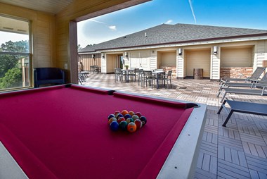 Outdoor Pool Table at Kenyon Square Apartments, Ohio, 43082