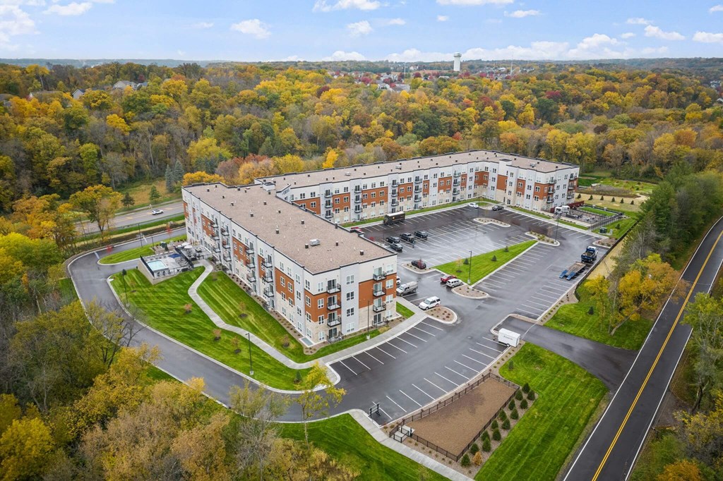 Drone View at The Aurilla, Cottage Grove, MN