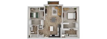 2B Floor Plan at The Westlyn, West Saint Paul, Minnesota