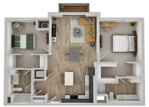 2B Floor Plan at The Westlyn, West Saint Paul, Minnesota
