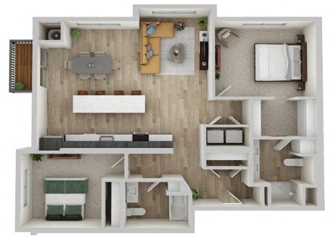 2C Floor Plan at The Westlyn, West Saint Paul