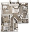 3 Bed 2 Bath Floor Plan 3 Bed 2 Bath Floor Plan at Volaris, Lansing
