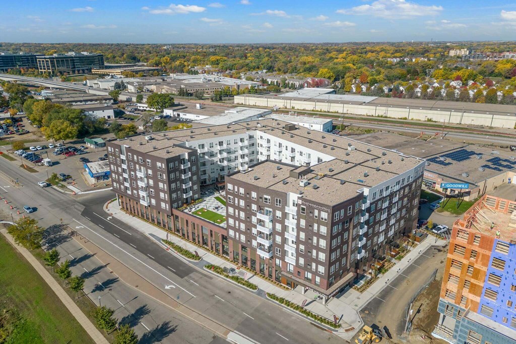 Aerial View of The Hallon Apartments, Minnesota