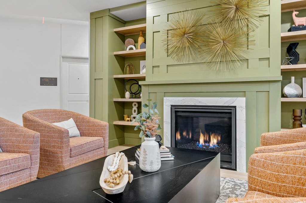 Fireplace Lounge at The Aurilla, Cottage Grove, Minnesota