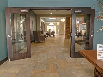 Beautiful clubhouse entry at Park Laureate in Jeffersontown, Louisville, KY 40220