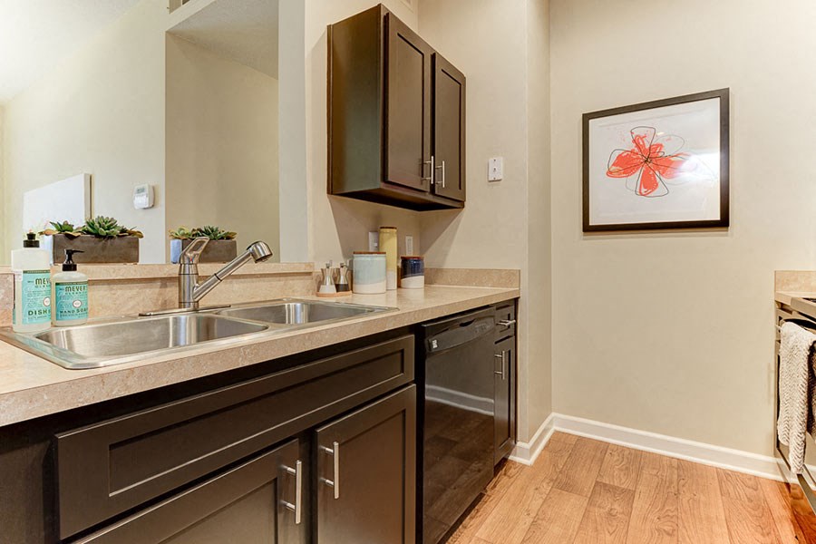 Renovated Bathrooms With Quartz Counters at The Bradford at Easton Apartments in Columbus, OH