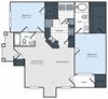 2 Bedroom 2 Bathroom Floor Plan 2 Bedroom 2 Bathroom Floor Plan at Waterford Place Apartments, Memphis, TN