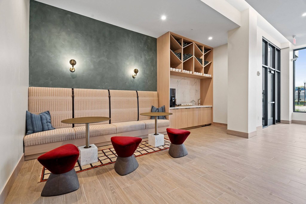 Complimentary Coffee Bar at The Hallon Apartments,  Hopkins