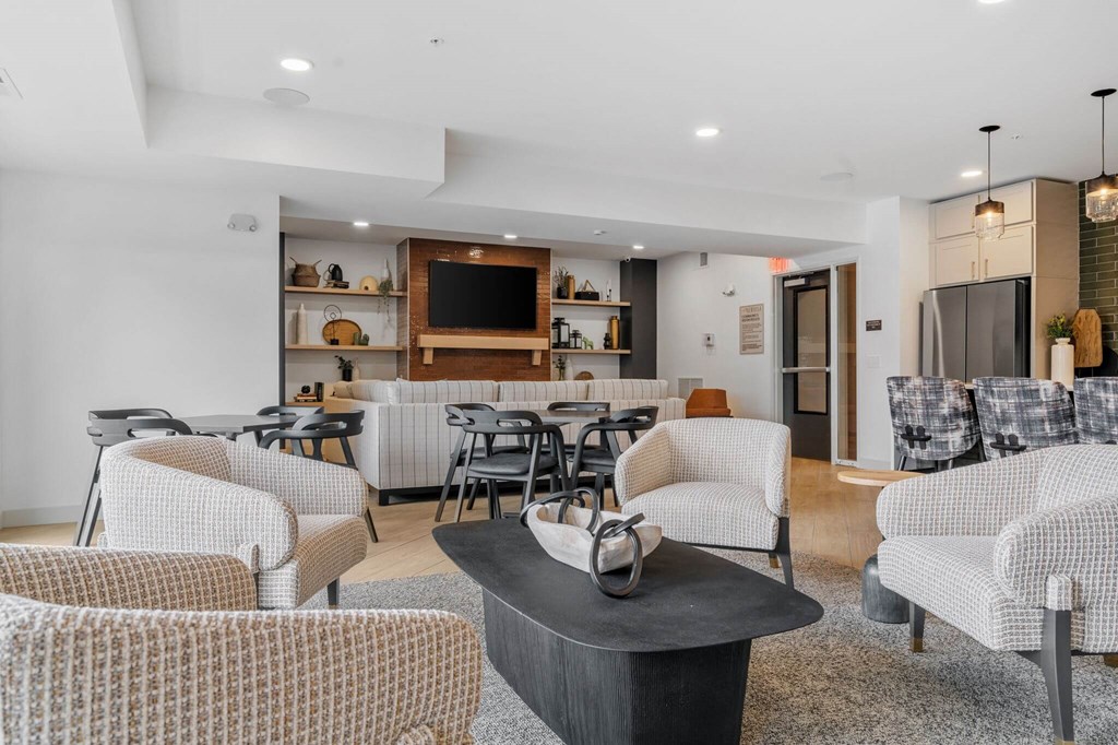 Clubroom with seating chairs 