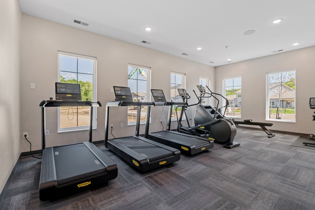 the gym at The Lodge at Overland, Rochester, Minnesota