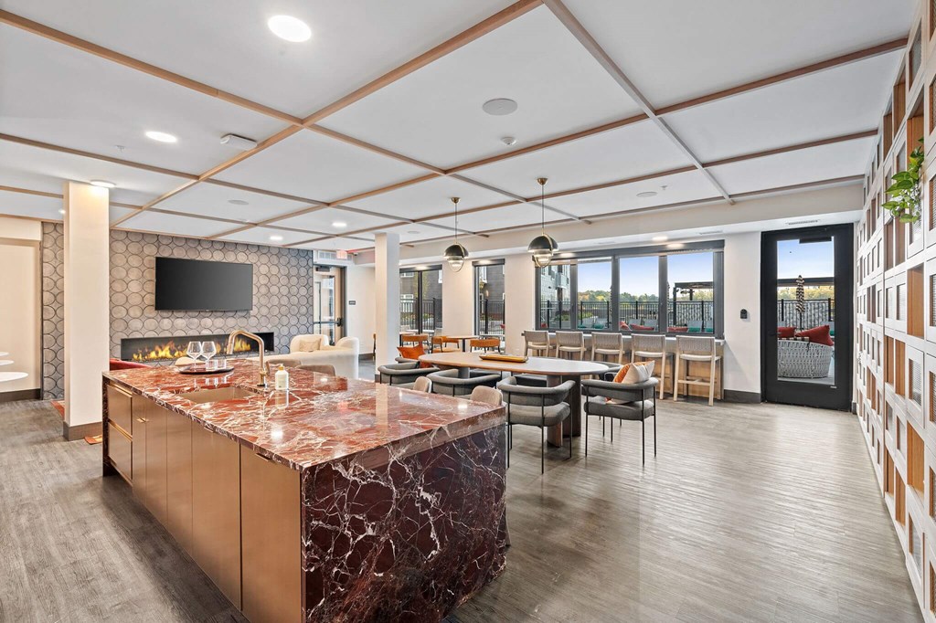 Clubhouse With Kitchen at The Hallon apartments ,Hopkins, MN