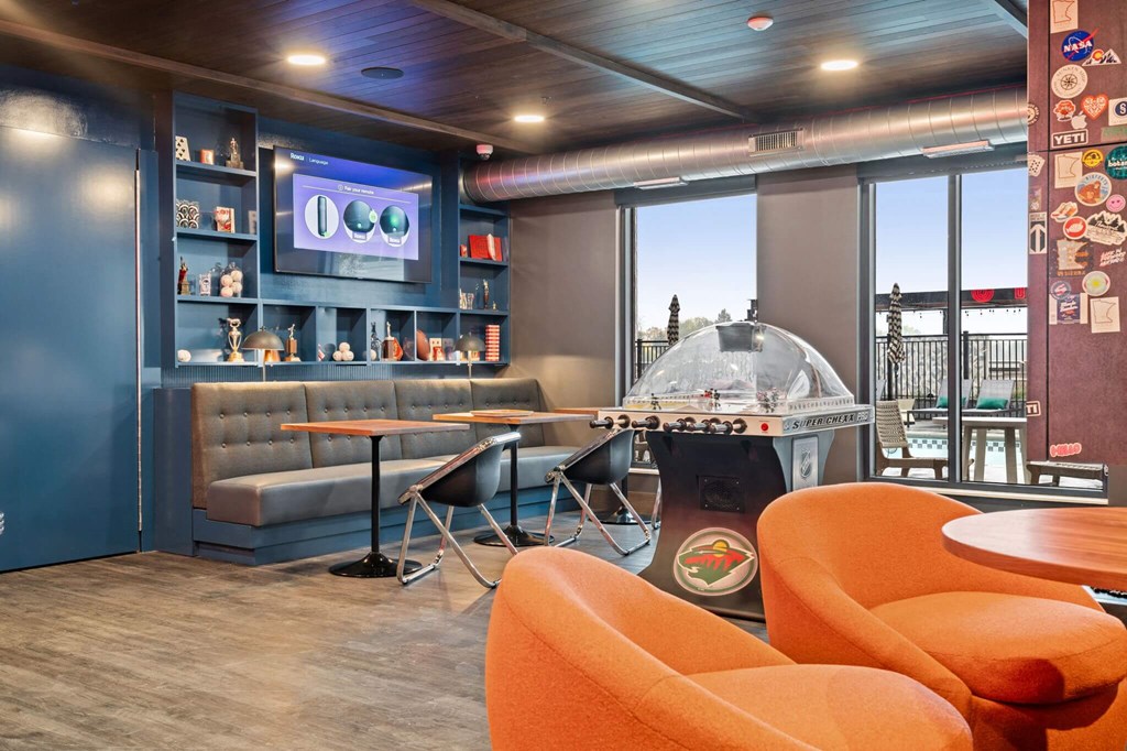 Lounge Area at The Hallon Apartments,  Hopkins, MN