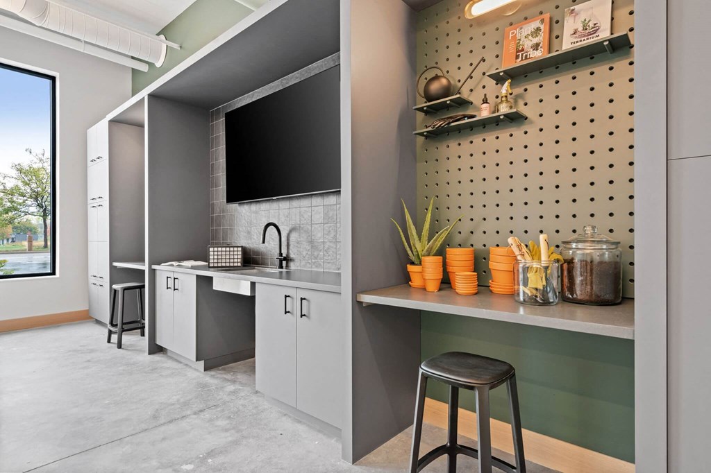 Maker's Room Storage & Cleaning Station at The Hallon Apartments,  Hopkins