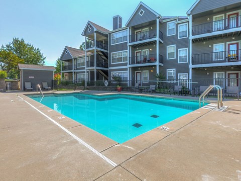 Crystal Clear Swimming Pool at The Villas at Bailey Ranch Apartments, Owasso, Oklahoma