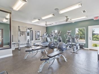 Modern Fitness Center at The Villas at Bailey Ranch Apartments, Oklahoma, 74055