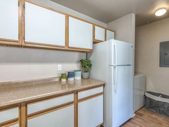 Frost-free refrigerator with ice maker at The Villas at Bailey Ranch Apartments, Owasso