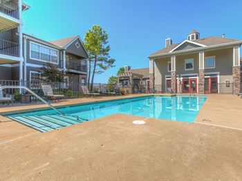 Glimmering Pool at The Villas at Bailey Ranch Apartments, Owasso, 74055
