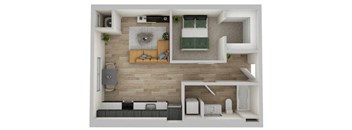 A Floor Plan at The Westlyn, West Saint Paul, MN