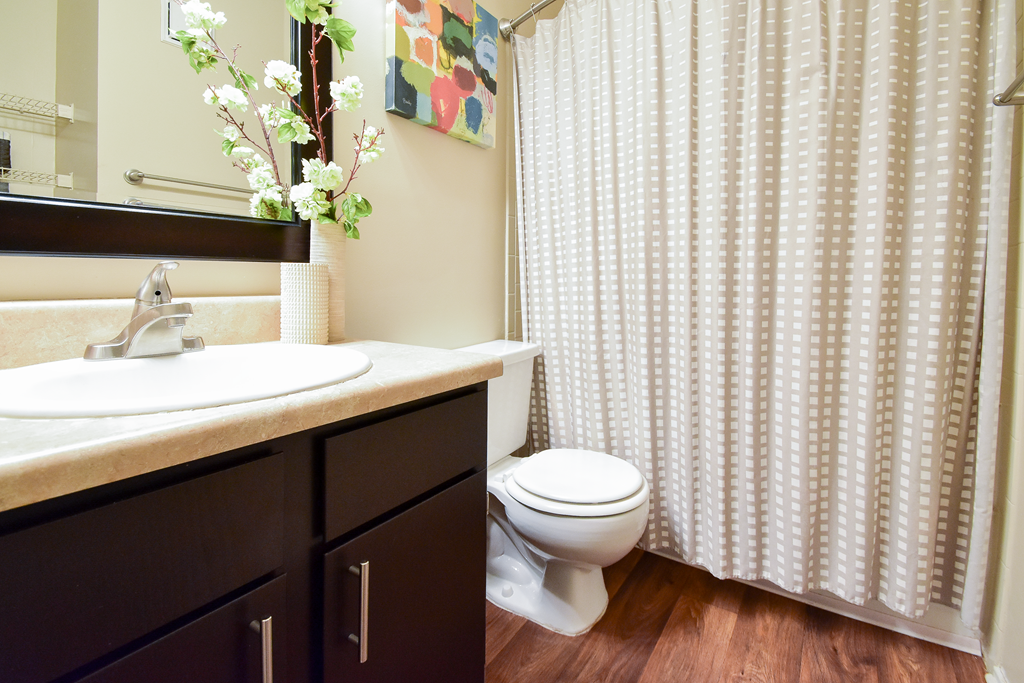 new bathrooms at Riverset Apartments in Memphis, Tennessee