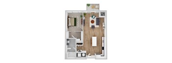 Brickton A floor plan image at Park 205, Park Ridge, 60068