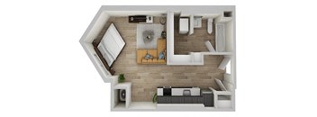 C Floor Plan at The Westlyn, West Saint Paul, MN, 55118