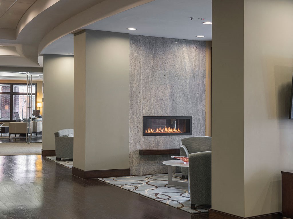 Clubhouse With Fireplace at Crescent Centre Apartments, Louisville, KY