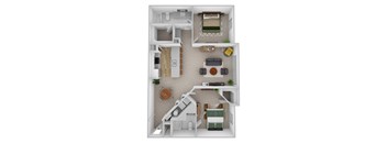 Conservatory floor plan at Central Park Apartments, Ohio, 43235