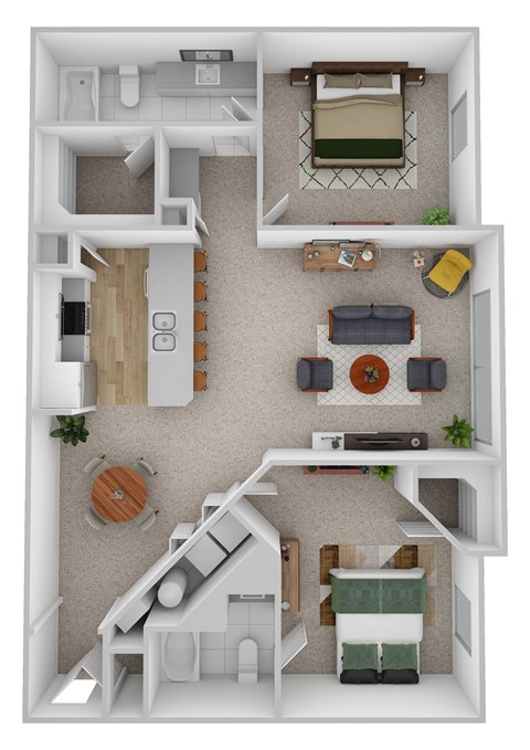 Conservatory floor plan at Central Park Apartments, Ohio, 43235