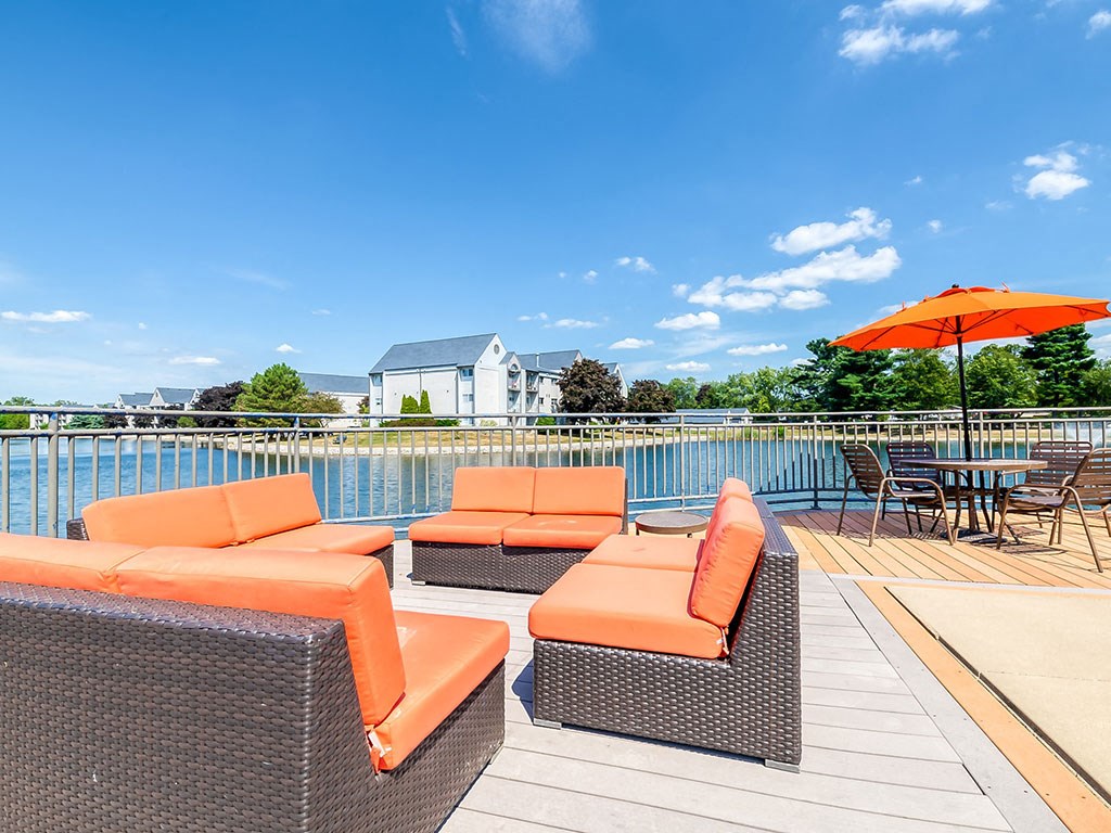 Poolside Lounge Area at Waterchase Apartments, Wyoming, 49519