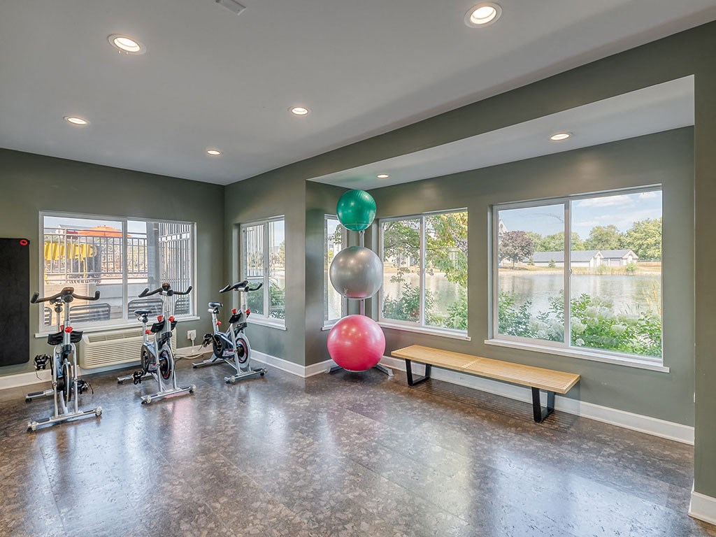 Expansive fitness center at Waterchase Apartments, Wyoming, Michigan