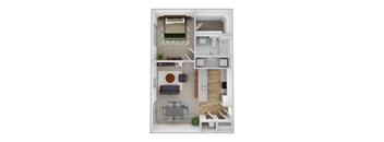Dakota floor plan at Central Park Apartments, Ohio, 43235
