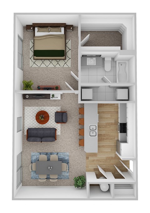 Dakota floor plan at Central Park Apartments, Ohio, 43235
