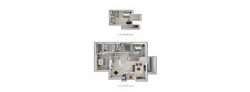 a floor plan of a 1 bedroom floor plan