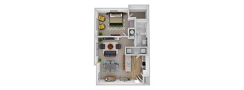 Essex floor plan at Central Park Apartments, Ohio, 43235