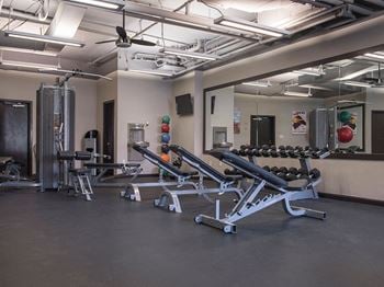Fitness Center With Modern Equipment at Crescent Centre Apartments, Louisville, KY