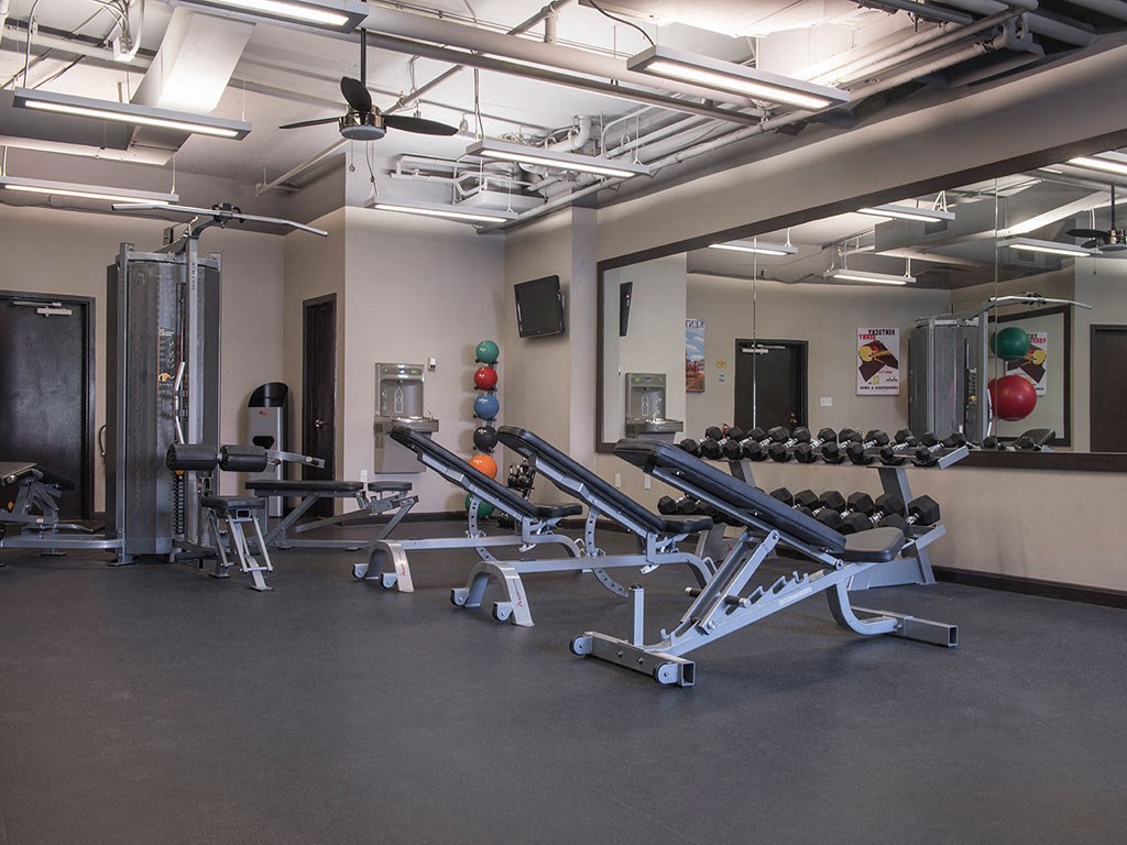 Fitness Center Strength and Conditioning Equipment at Crescent Centre Apartments, Louisville, Kentucky